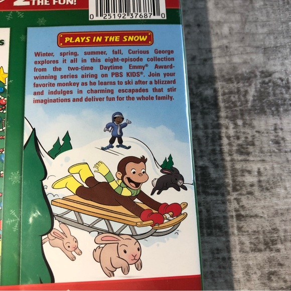 PBS Kids Curious George Holiday 2-Pack New DVD Very Monkey Christmas & Play Snow - Picture 12 of 16